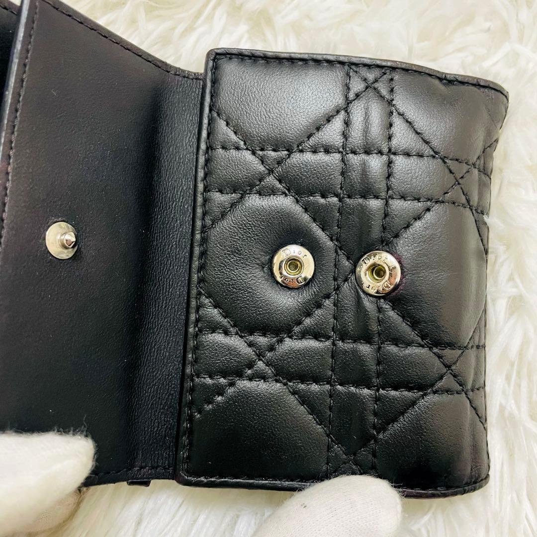 【ららり】極美✨ディオール✨三つ折り財布 カナージュ ロータス