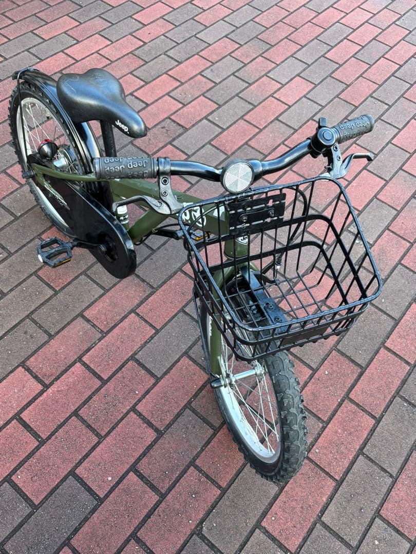 Jeepキッズ自転車(18㌅)お引き取り限定[配達可能]