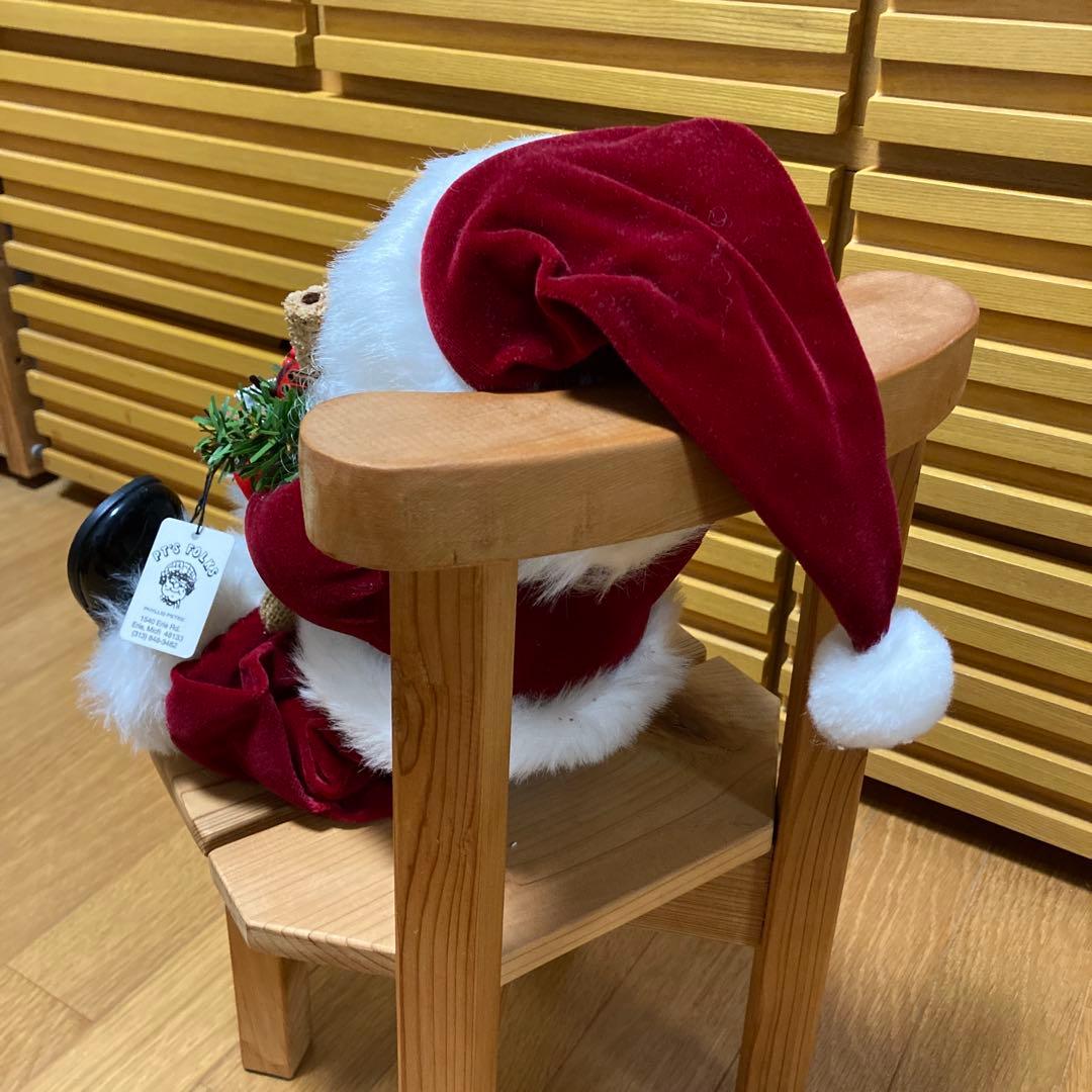 1990年代　アメリカン　ヴィンテージ　サンタクロース　クリスマス　ドールと椅子