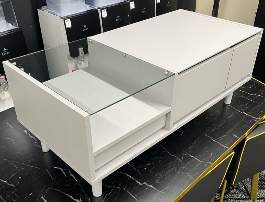 LOWYA（ロウヤ）ドレッサーテーブル 収納付き　ミラー付き　ローテーブル