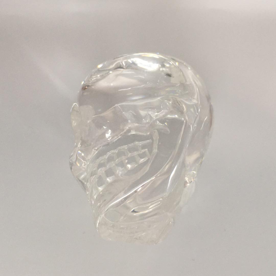【美品】 水晶 水晶ドクロ パワーストーン 厄除け 魔除け クリスタル