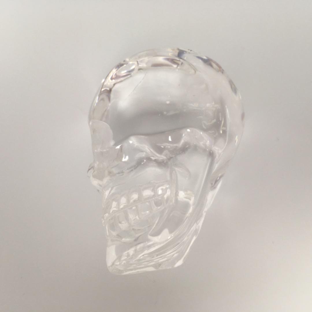 【美品】 水晶 水晶ドクロ パワーストーン 厄除け 魔除け クリスタル