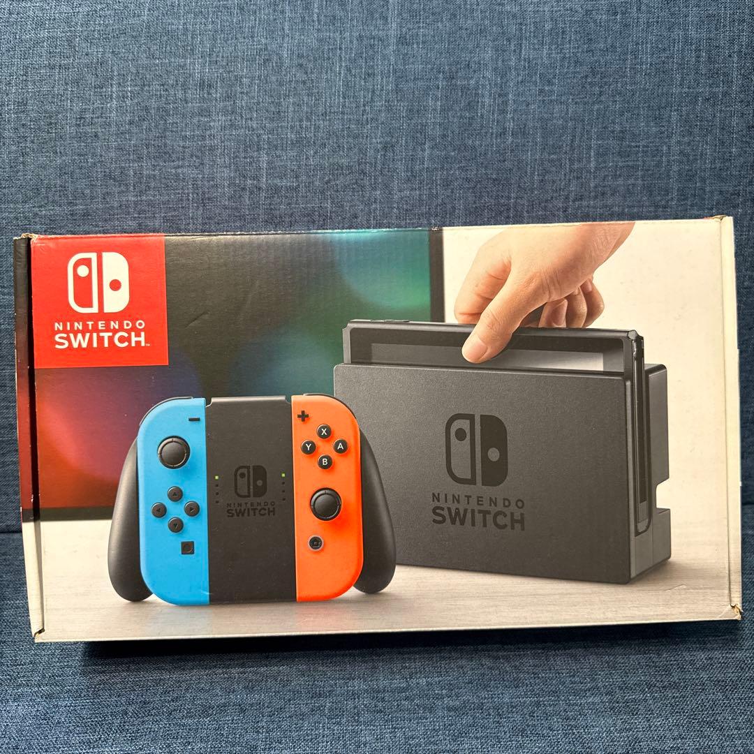 M　Nintendo Switch 本体 青/オレンジ Joy-Con付き