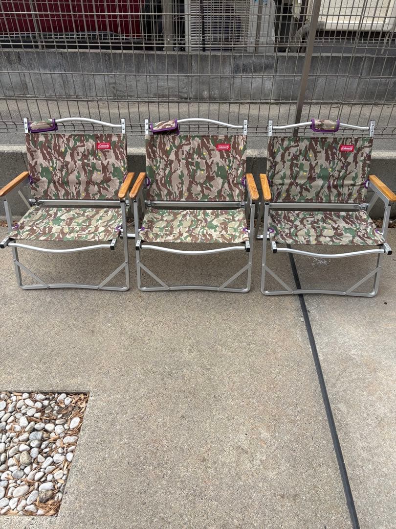 三脚セット コールマン コンパクトフォールディングチェア カモ 迷彩 廃盤品