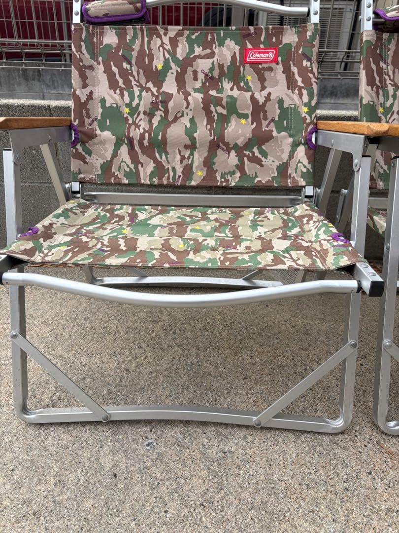 三脚セット コールマン コンパクトフォールディングチェア カモ 迷彩 廃盤品
