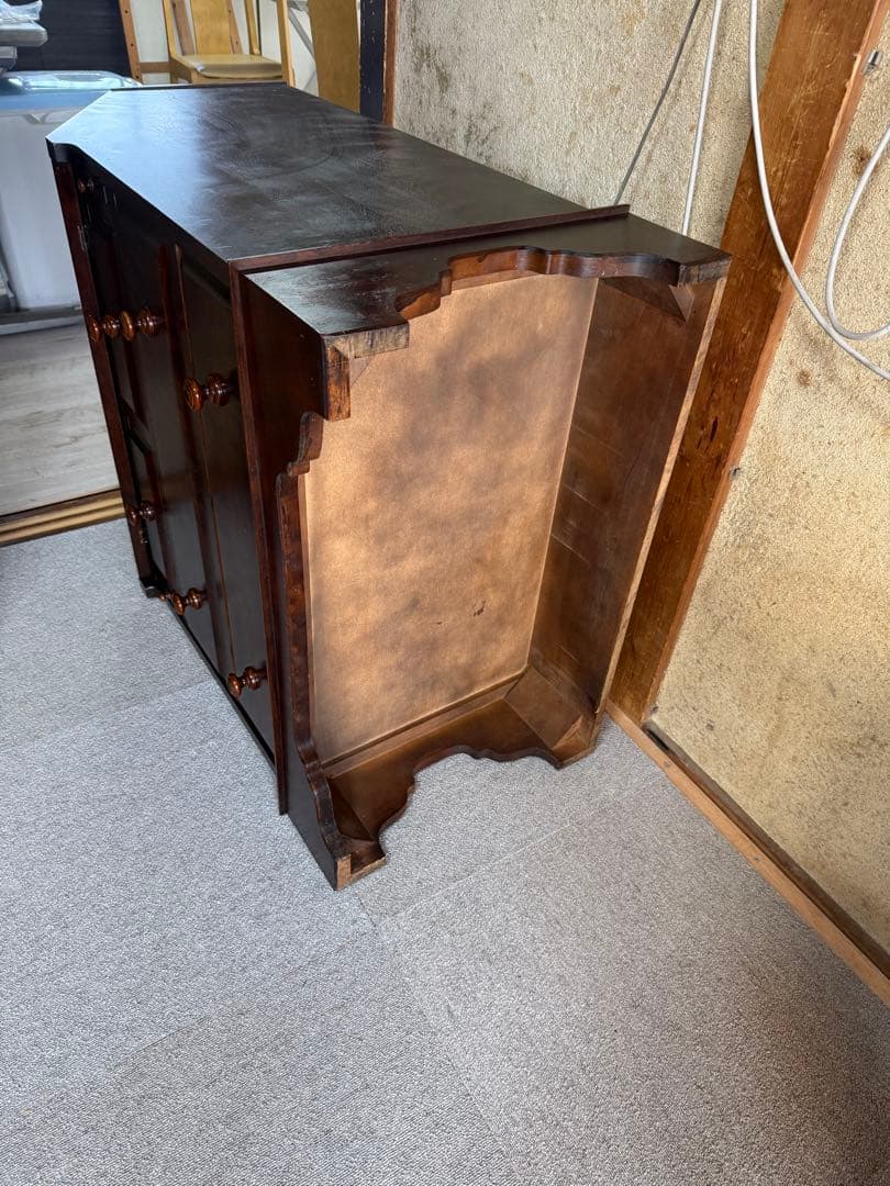 北海道民芸家具 ライティングビューロー カバ材 書斎収納