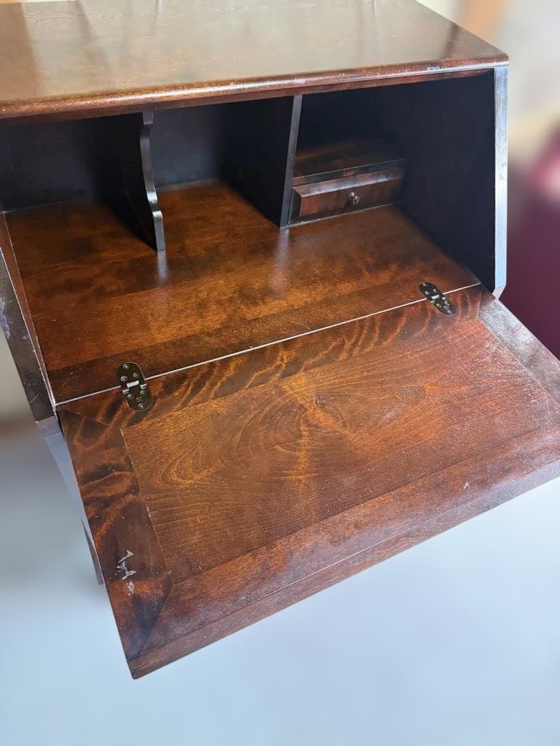 北海道民芸家具 ライティングビューロー カバ材 書斎収納