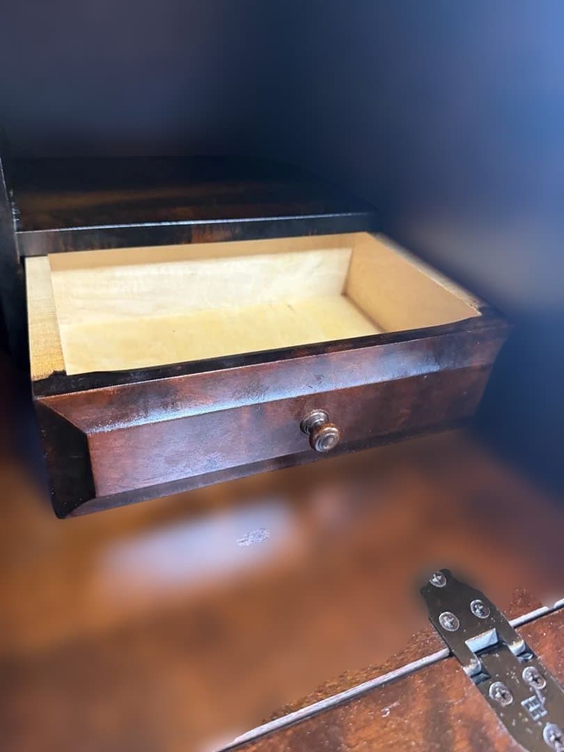 北海道民芸家具 ライティングビューロー カバ材 書斎収納