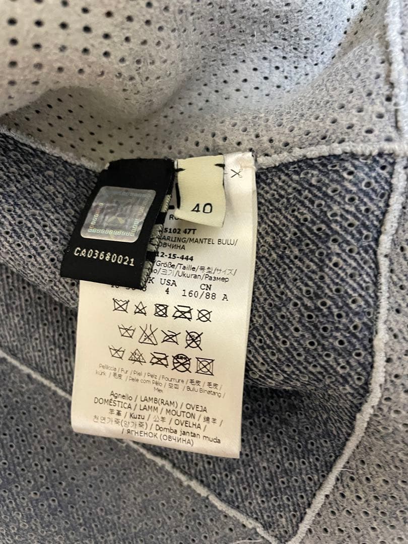 新品、未使用！フェンディムートンロングコート　きれいなブルー