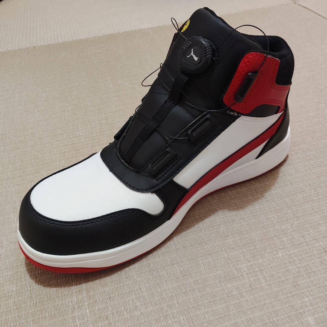 Puma ハイカットスニーカー ホワイト/ブラック/レッド