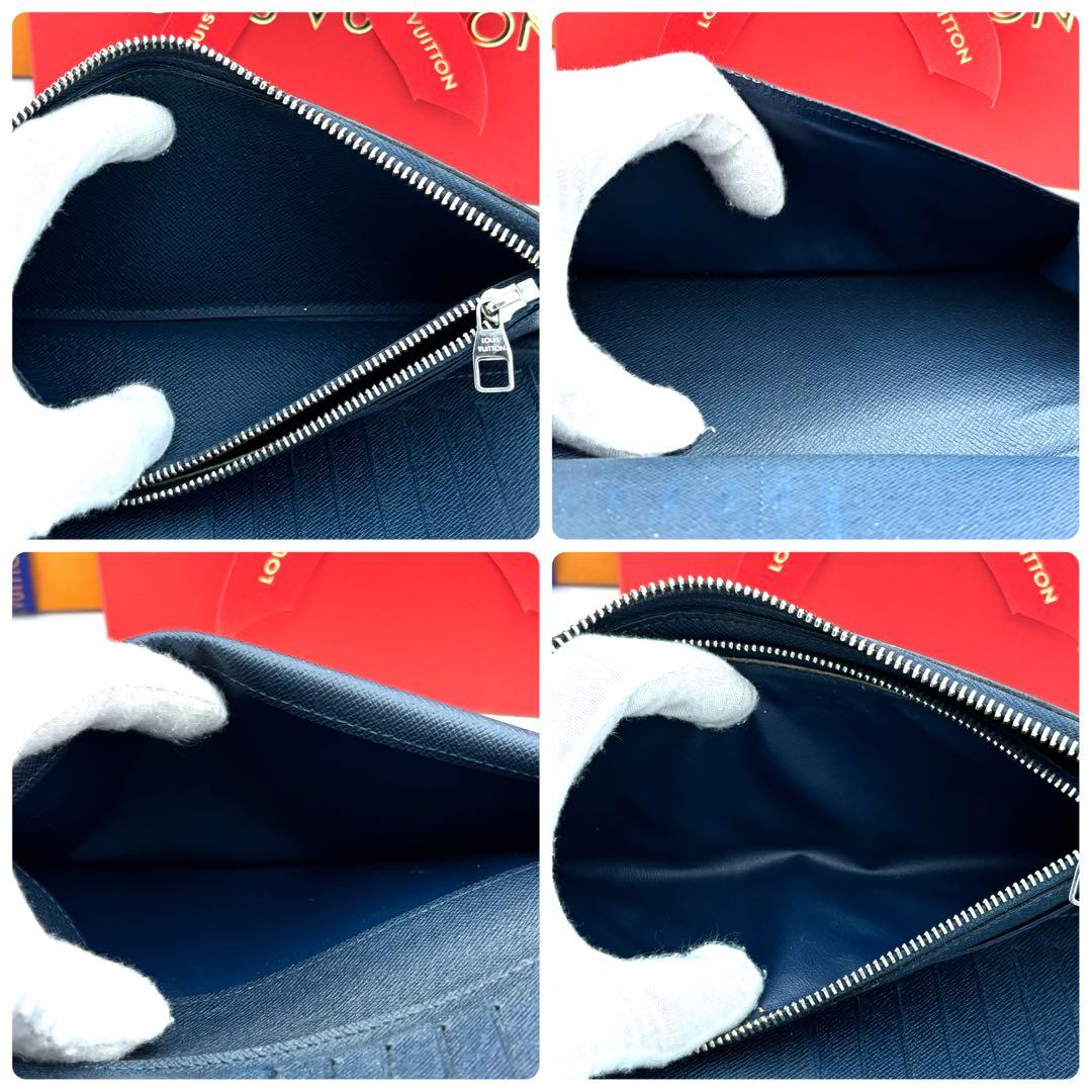 ☆美品☆ルイヴィトン 長財布 タイガ ジッピーウォレット ヴェルティカル ブルー