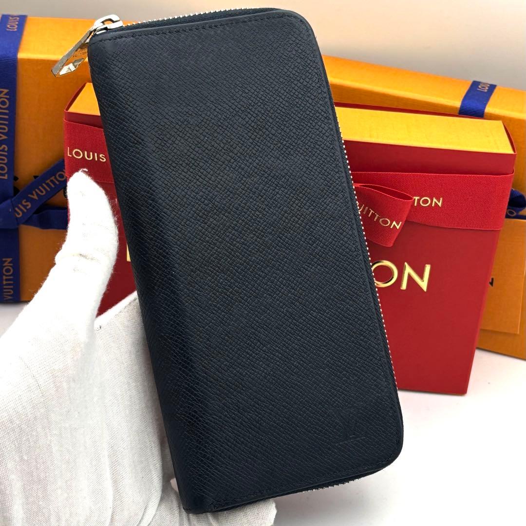 ☆美品☆ルイヴィトン 長財布 タイガ ジッピーウォレット ヴェルティカル ブルー