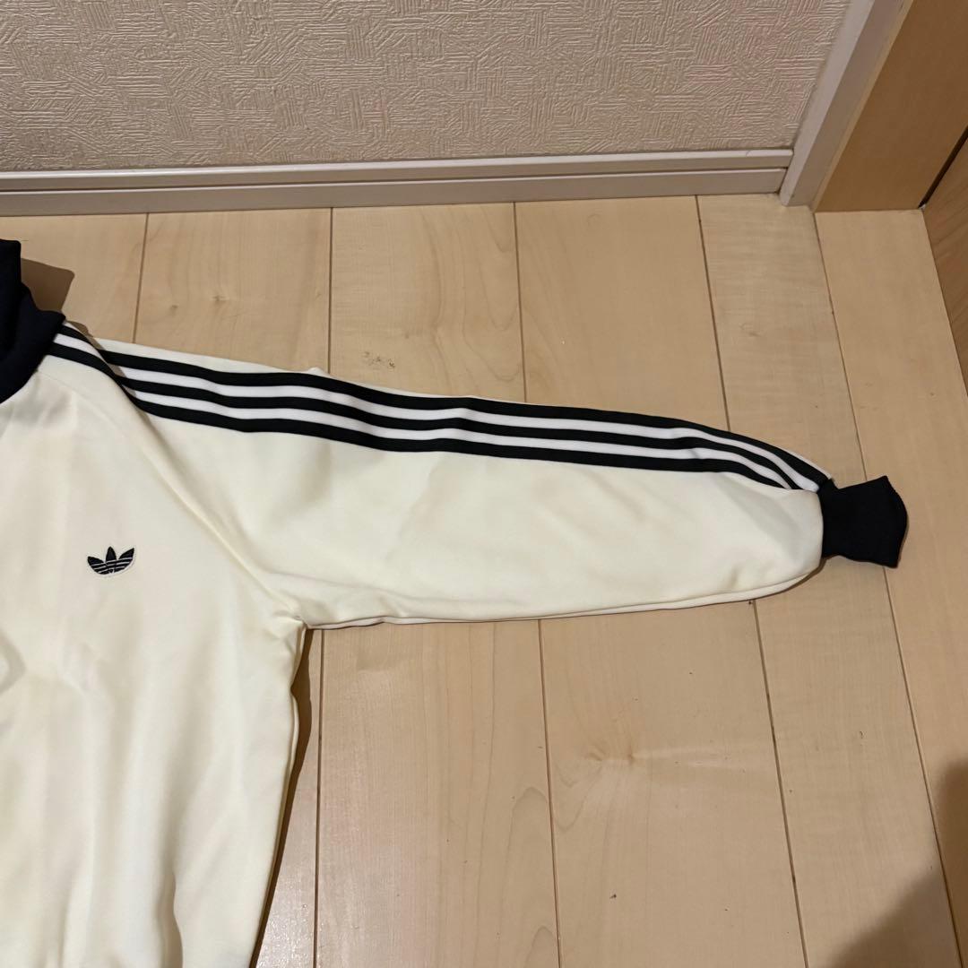 80s adidas トラックジャケット　セットアップ 白黒1号