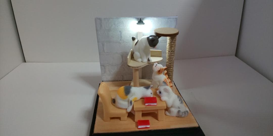 ねこのお遊びジオラマ