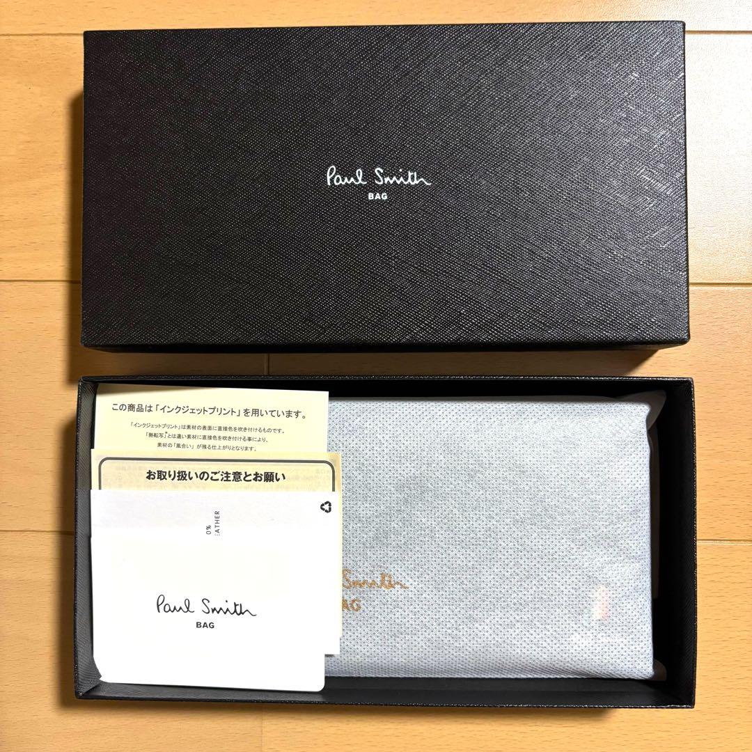 Paul Smith マーケトリー ストライプラビット 新品未使用　長財布　黒