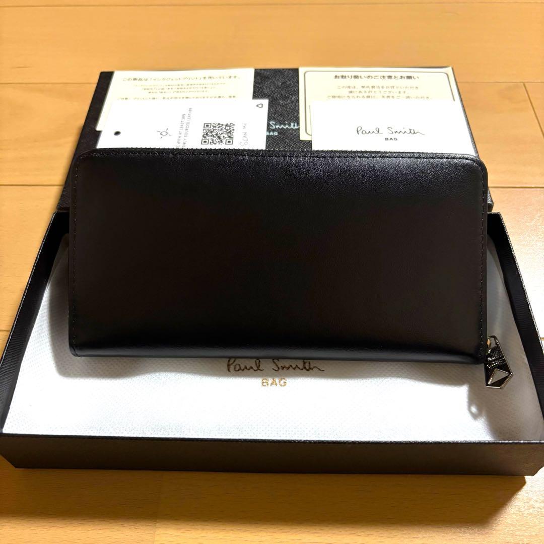 Paul Smith マーケトリー ストライプラビット 新品未使用　長財布　黒