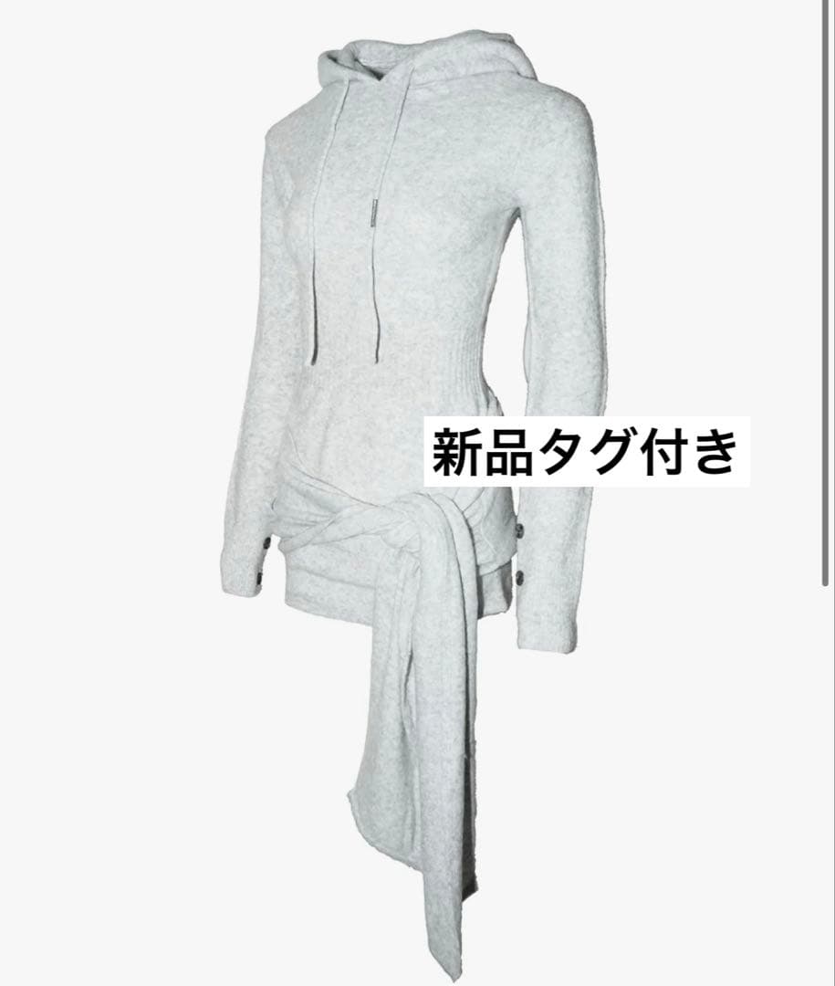 ワンピース S draped knit dress mini