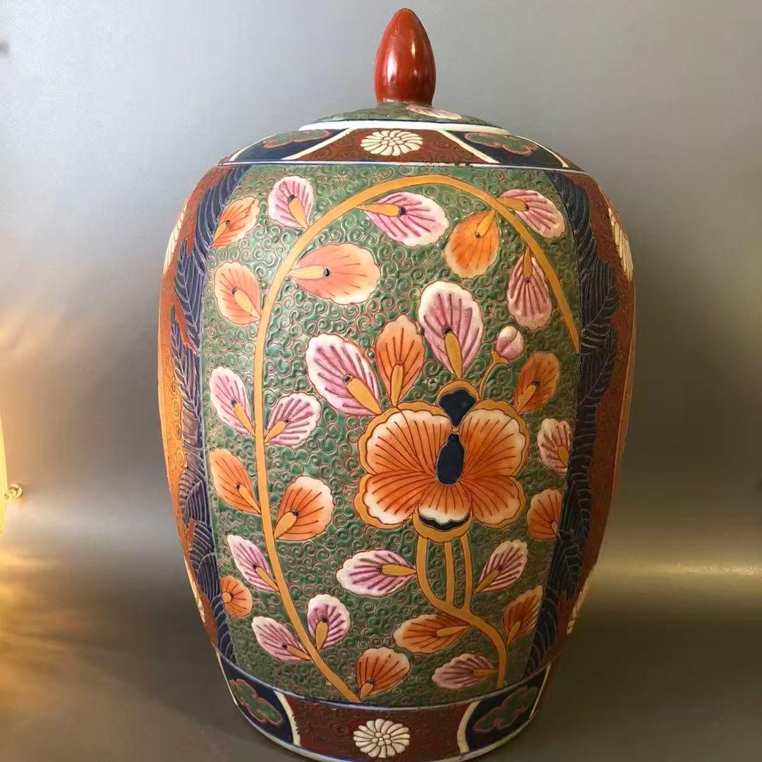 N406、骨董品　中国美術　豪華な中国 金彩花瓶　美品