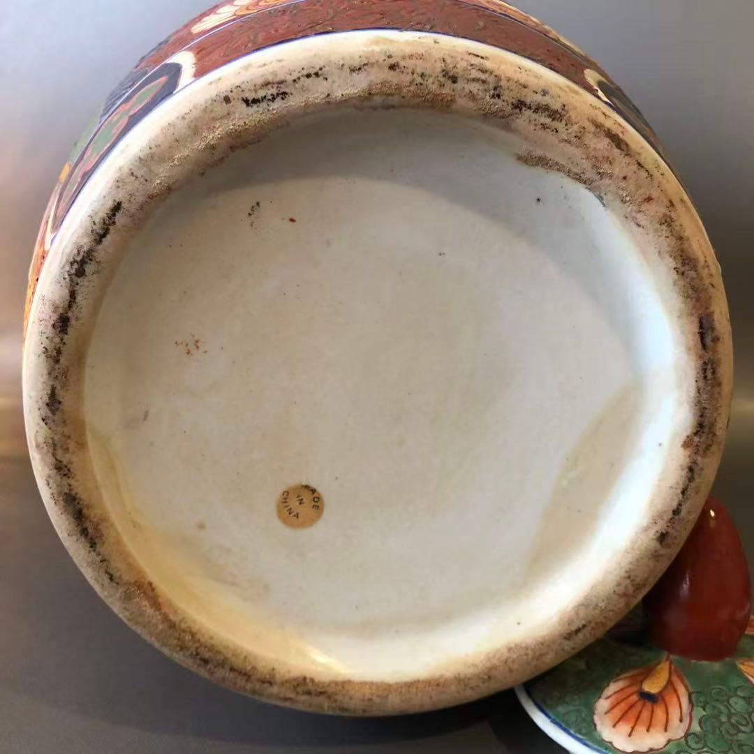 N406、骨董品　中国美術　豪華な中国 金彩花瓶　美品