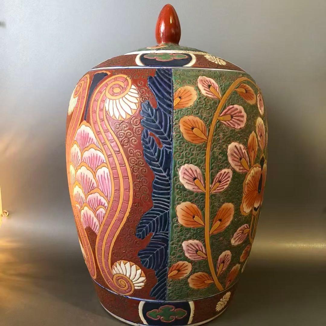 N406、骨董品　中国美術　豪華な中国 金彩花瓶　美品