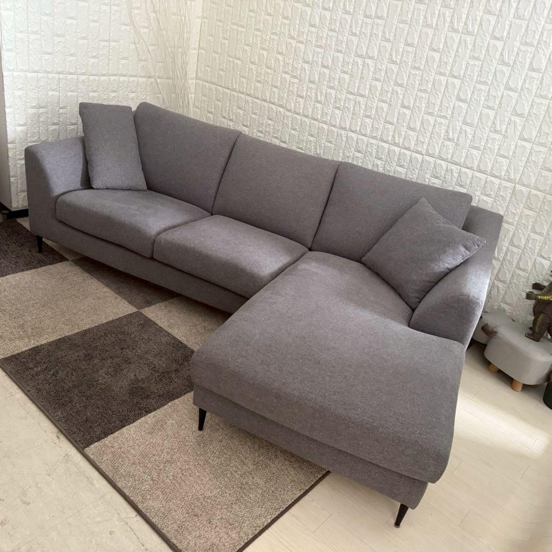 都内23区配送無料✨ニトリ　カウチソファ　2人掛け　3人掛け　グレー　美品