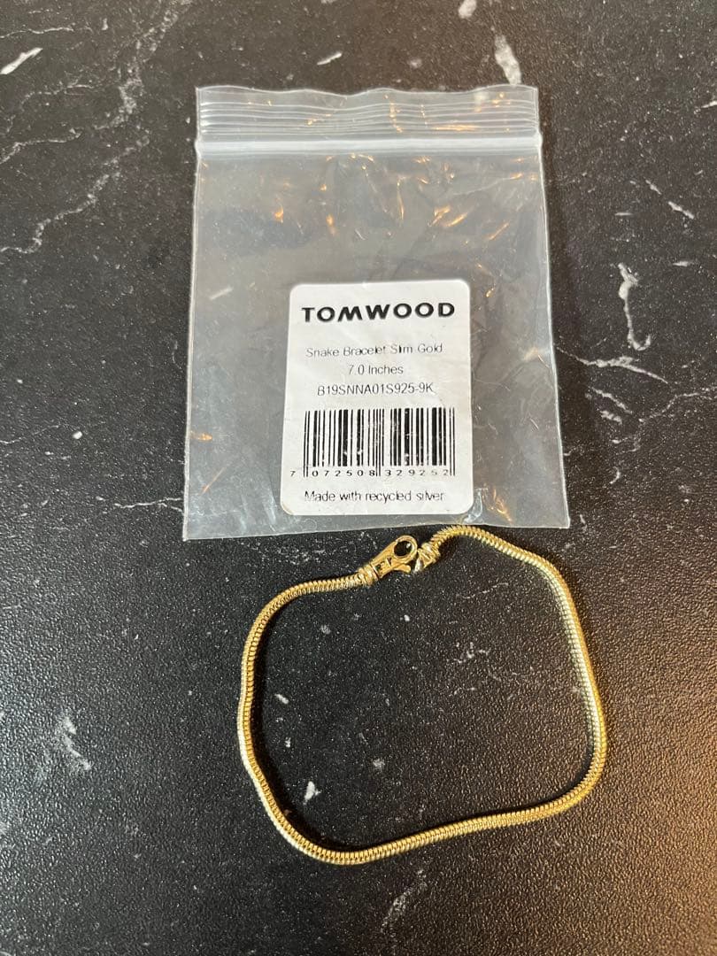 アクセサリー TOMWOOD Snake Bracelet Slim Gold 7inch