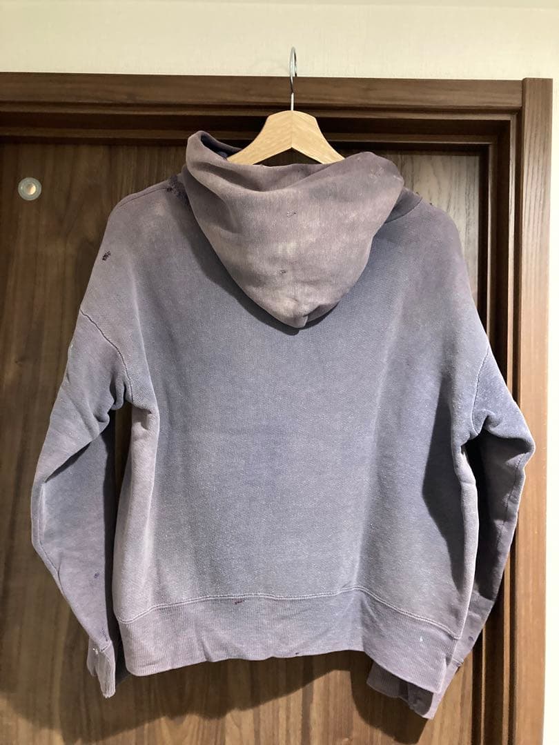 60s 茄子紺　スーパーフェード　パーカー　セットイン　ツートン