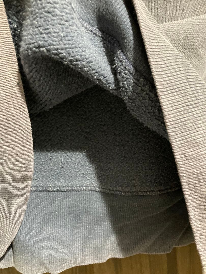 60s 茄子紺　スーパーフェード　パーカー　セットイン　ツートン