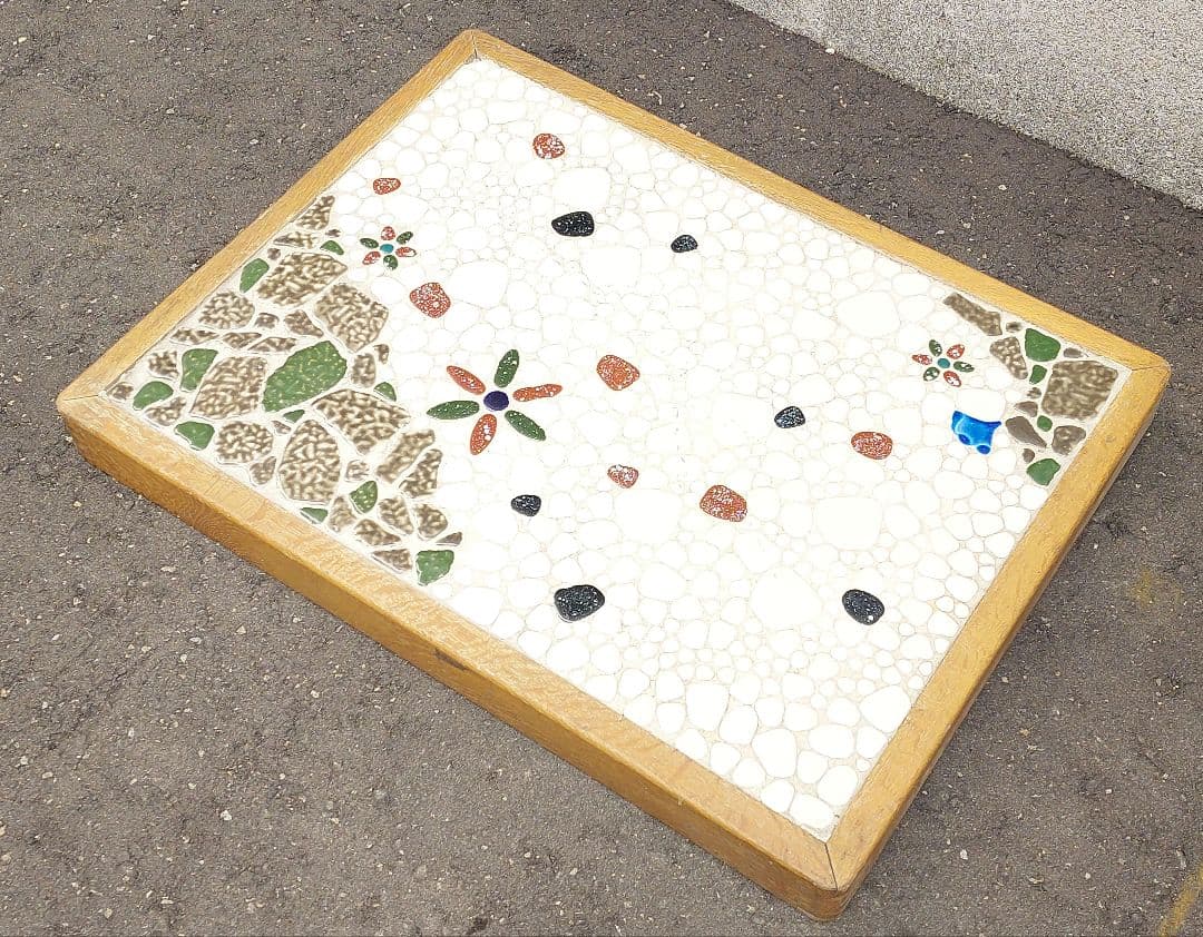 昭和レトロ ストーブ台 薪ストーブ タイル 木枠 古民家 アンティーク