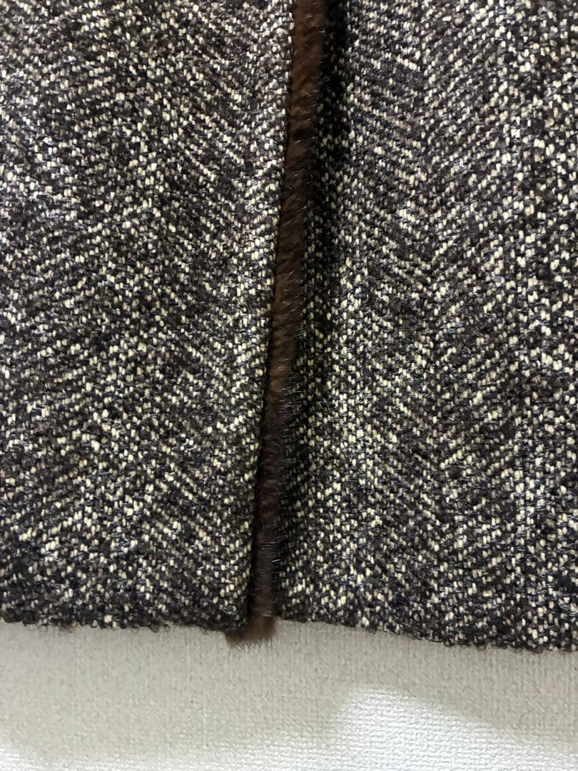 マックスマーラ　コート　ツィード　ファー（ミンク）　サイズ 38 MaxMara