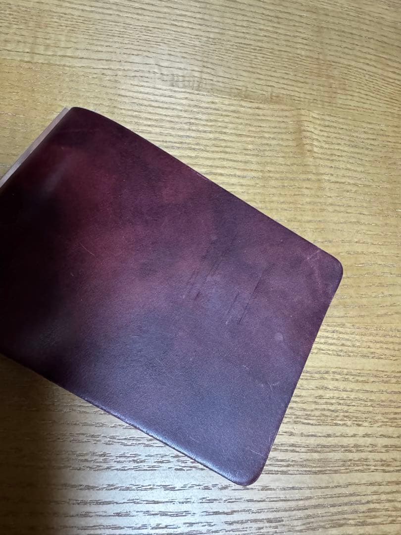 plotter ムラ染めコードバン 3穴リングレザーバインダー