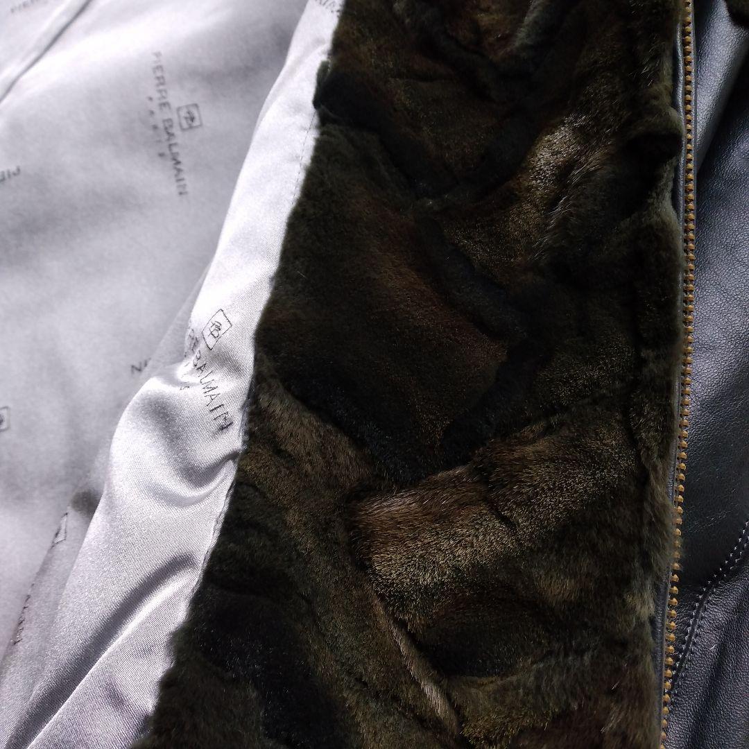 新品未使用　日本製　ピエール・バルマン　レッキス　羊革　ジャケット　フリーサイズ