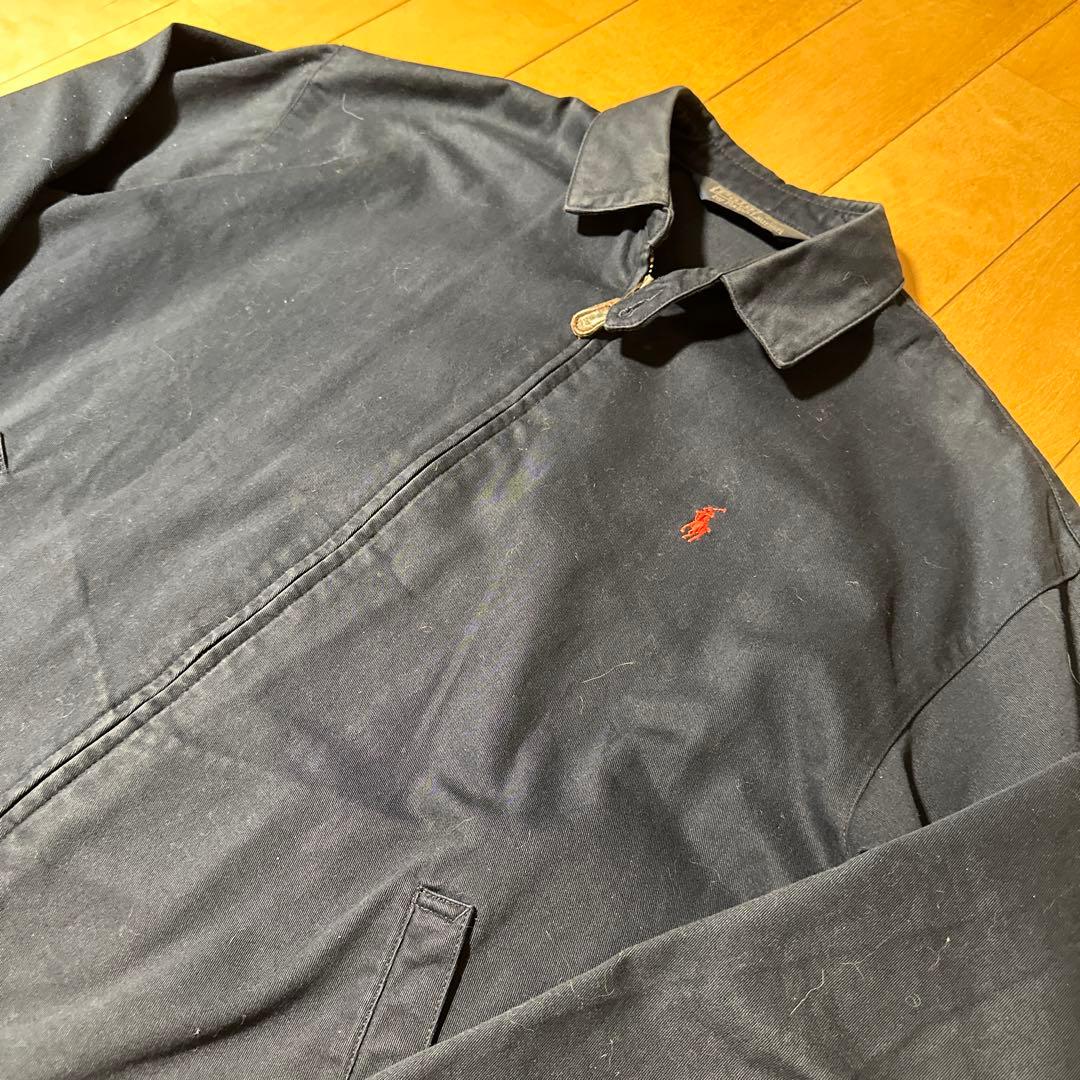 90s Polo Ralph Lauren スイングトップ ネイビー 刺繍ロゴ