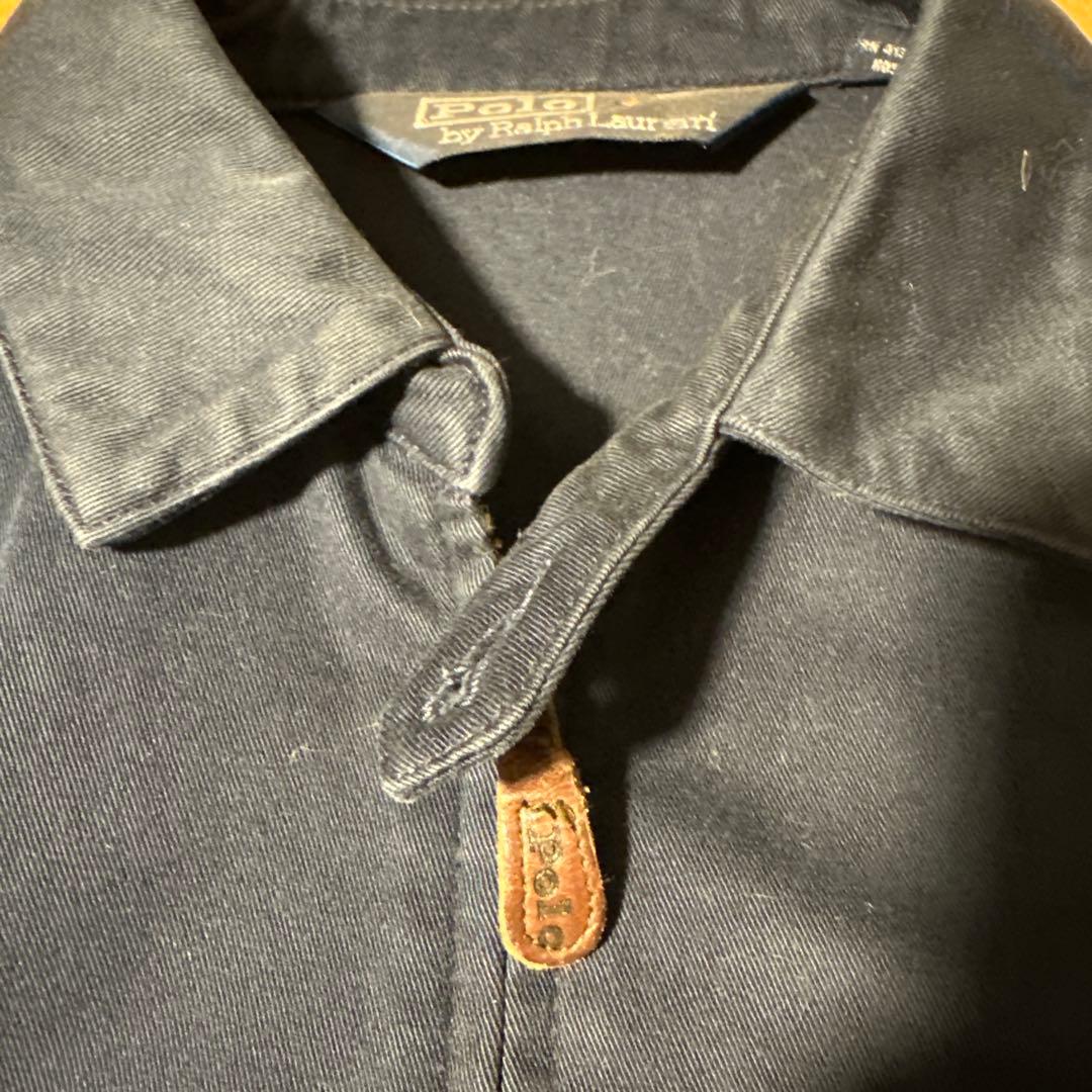 90s Polo Ralph Lauren スイングトップ ネイビー 刺繍ロゴ