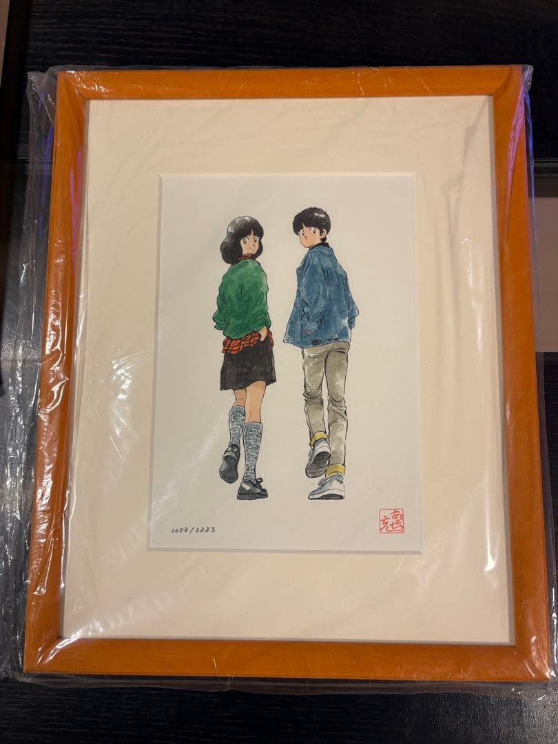 あだち充画業30周年記念特別企画BOX タイムカプセル 特製複製原画3点セット