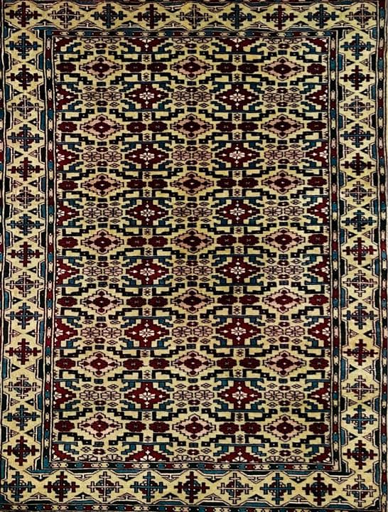 【新品未使用】パキスタン産 絨毯 手織り ブハラ ペルシャ