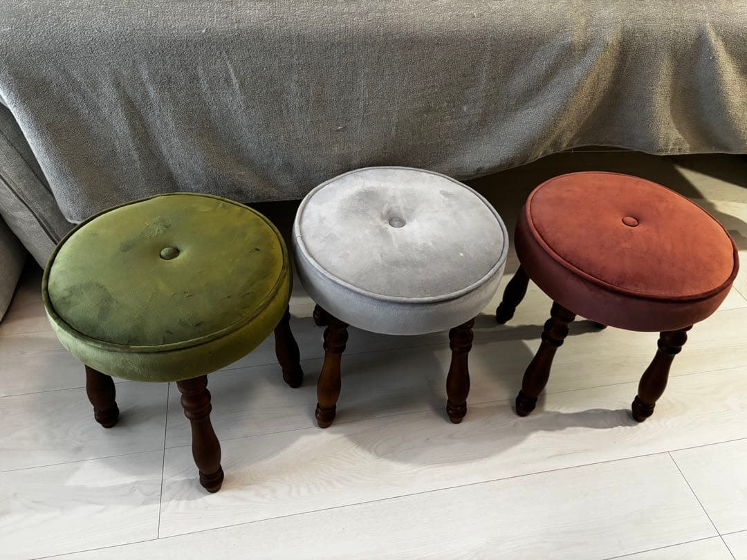 かわいい丸イス３脚セット　直接引取り可⚪︎千葉県