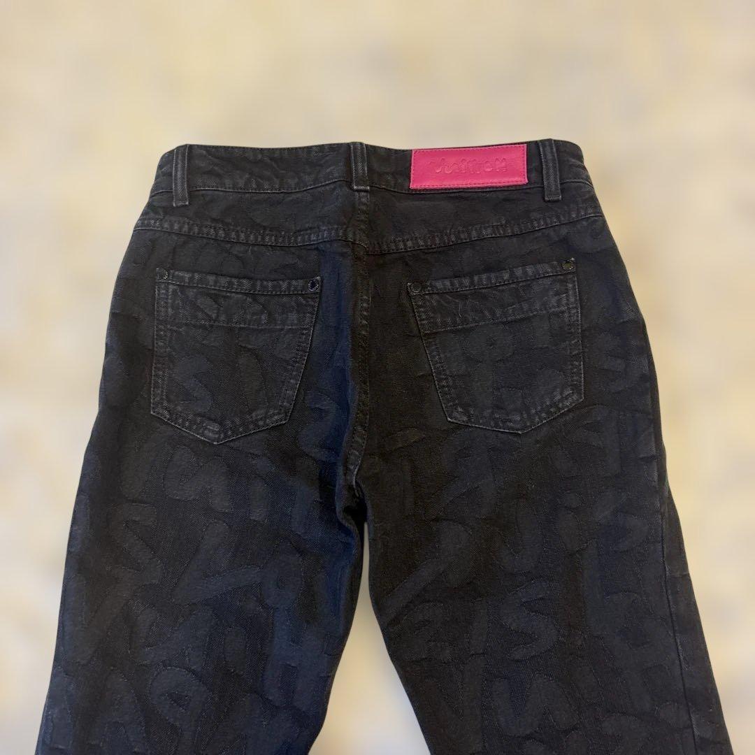 ルイヴィトン モノグラムグラフティ総柄 ブラックデニム ３４インチ