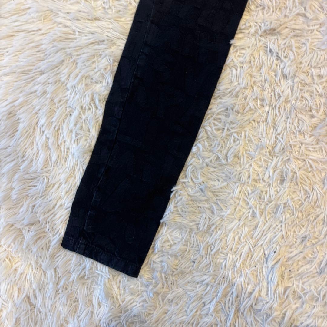 ルイヴィトン モノグラムグラフティ総柄 ブラックデニム ３４インチ