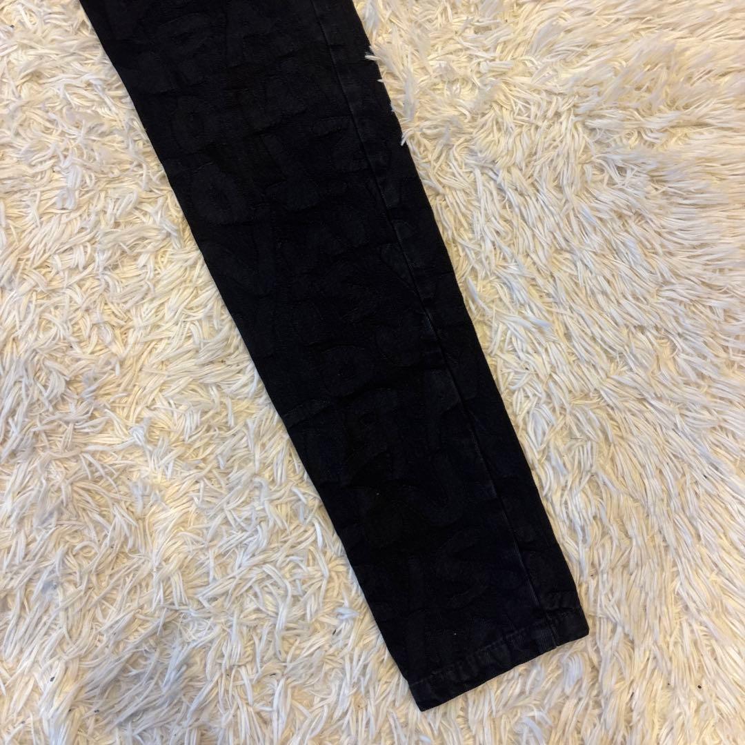 ルイヴィトン モノグラムグラフティ総柄 ブラックデニム ３４インチ