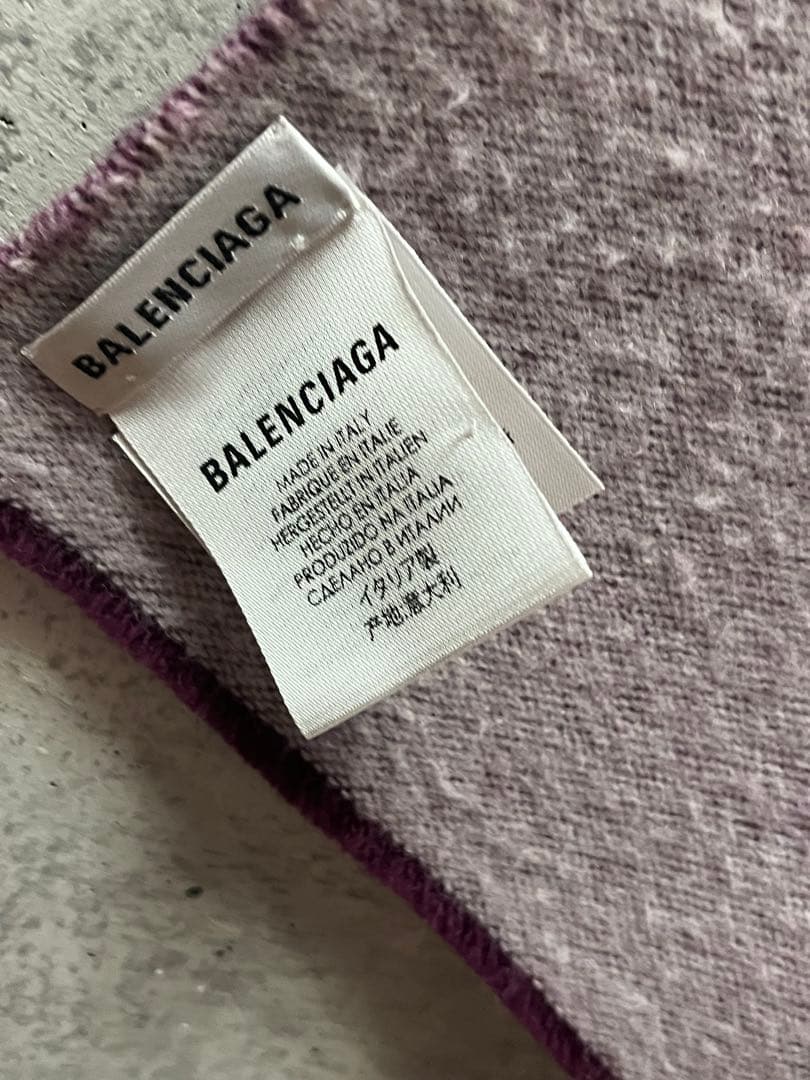 BALENCIAGA ウールマフラー パープル