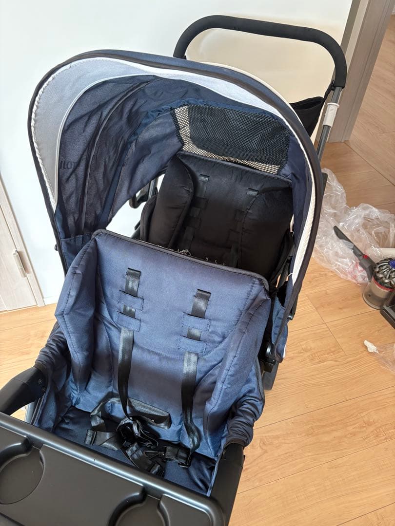 KATOJI 2人乗りベビーカー/2人でゴー/リアシート付き/二人でゴー