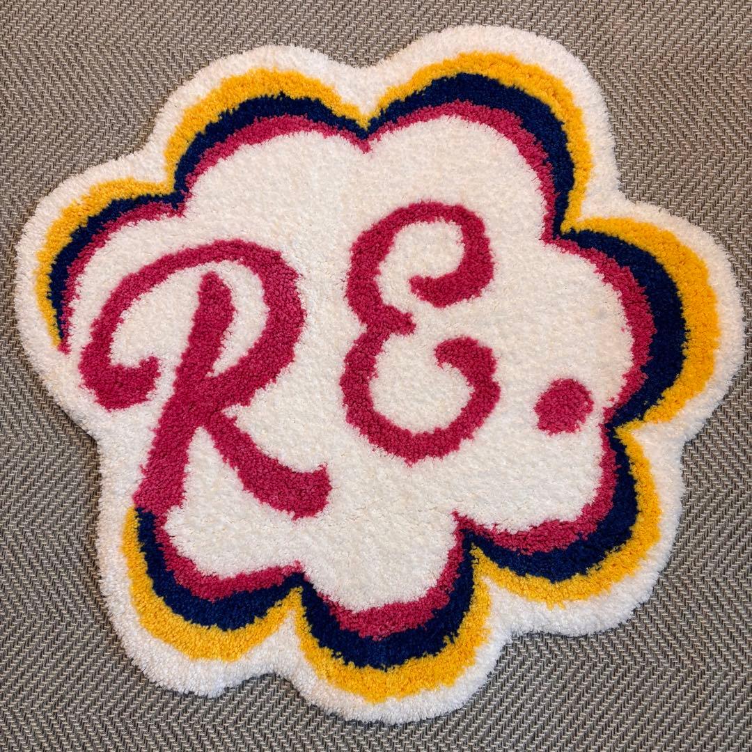 アールイードット　ラグ　玄関マット　お花柄