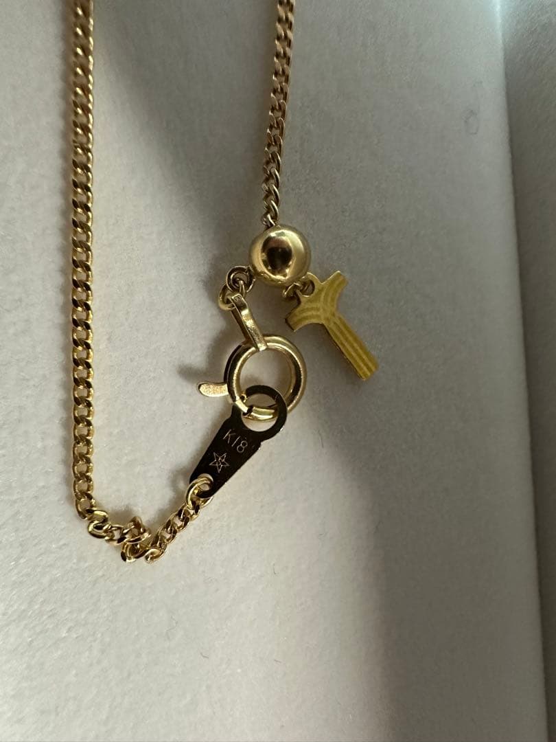 18金 K18 スライド式アジャスター 喜平ネックレス 男女兼用 約4g