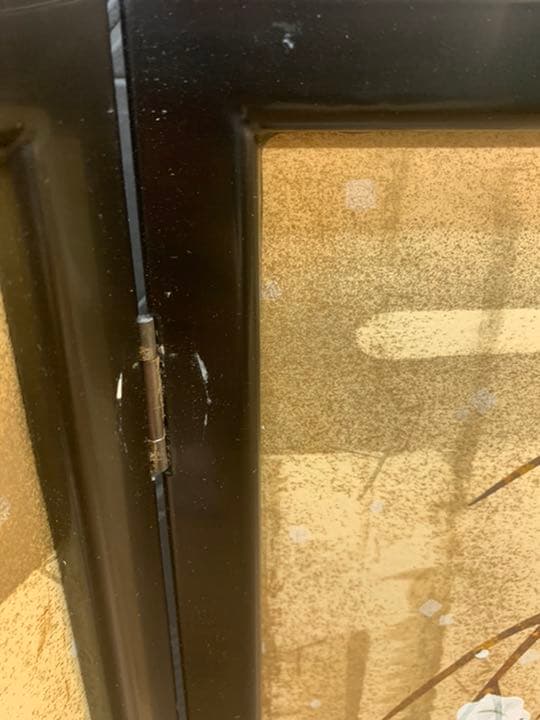 三月三枚折屏風　40号　梅と御所車