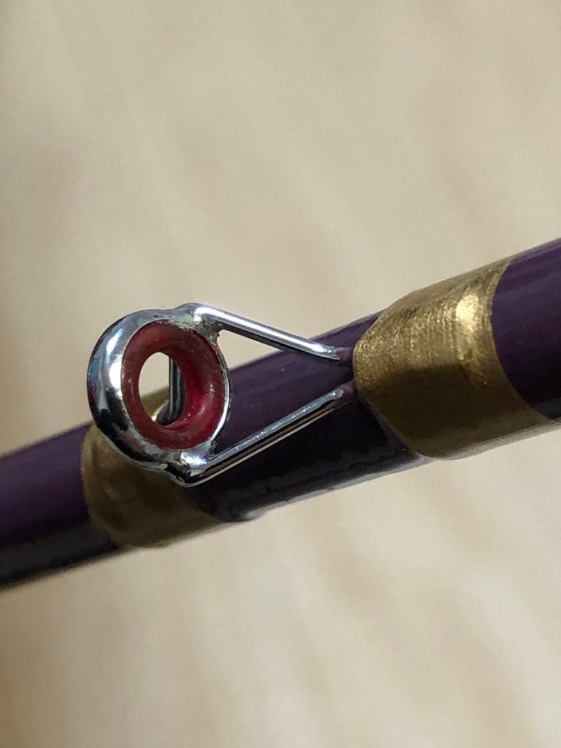 DAM 釣りロッド和竿風 2本継ぎ ハゼ・チヌ・筏釣り 漆塗り 螺鈿細工 美品