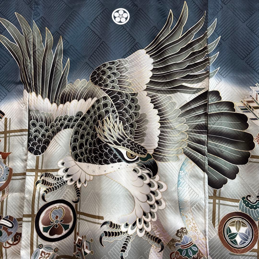 No.12正絹男の子お祝い着　のしめ　　産着　七五三　 新品未使用