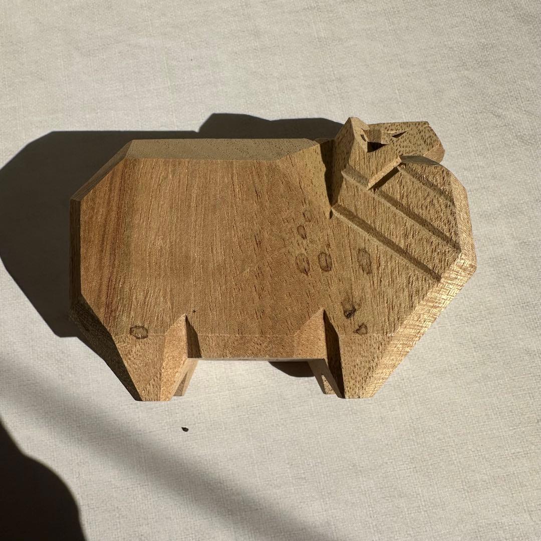 レア！伊勢神宮 木彫り 十二支 干支置物セット 12体 木箱付き