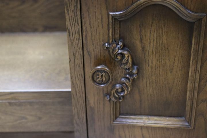 GMEN200○神戸家具 洋家具 ドレッサー 鏡台 化粧台 オーク材 クラシッ