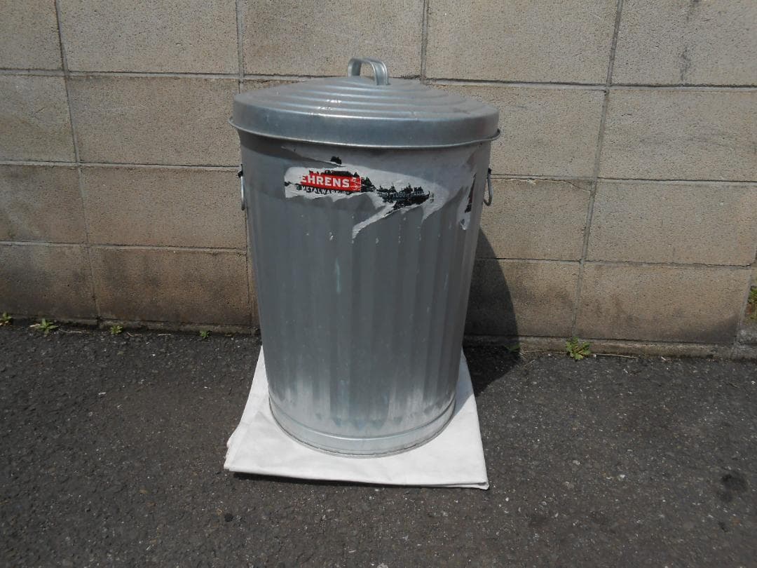 直接引取可 BEHRENS 大容量 75L 20ガロン ブリキ ゴミ箱 近隣配送